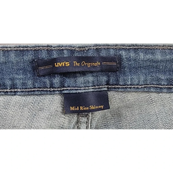 Levi’s Mid Rise Skinny Straight Leg Jeans Blue Women’s Size 8 - Picture 7 of 8